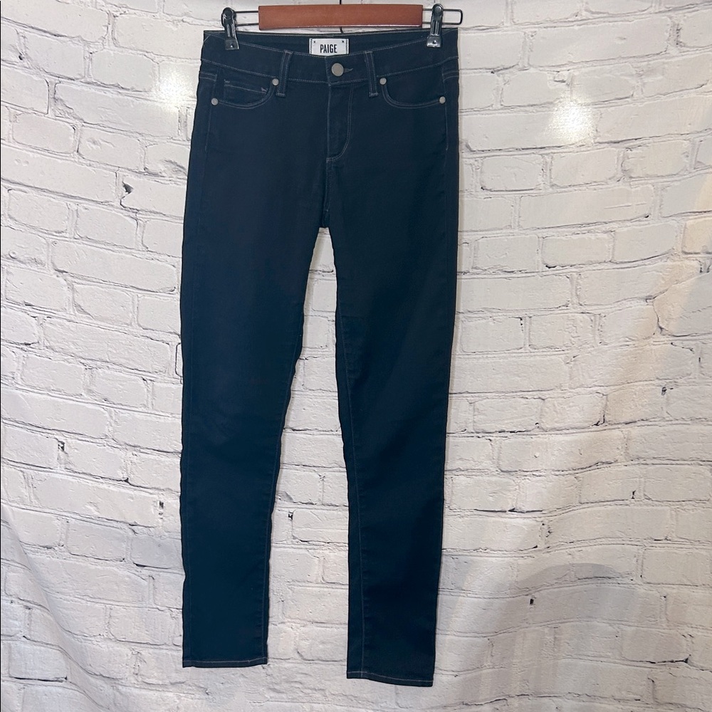 PAIGE Midnight Blue Skyline Ankle Peg Skinny Denim Pants Size 27